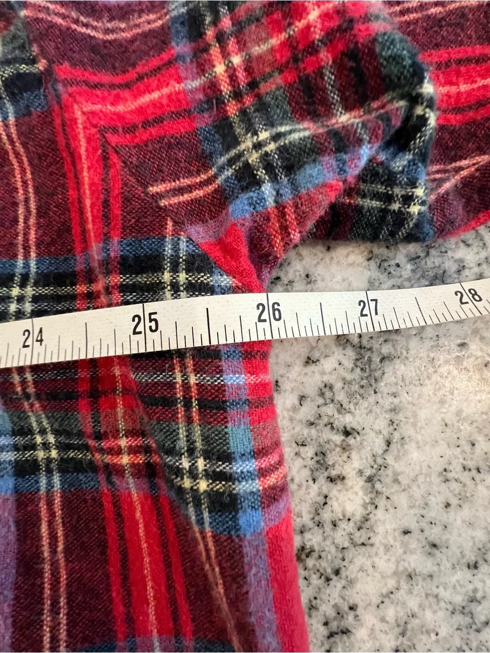 The Vermont Country Store❤️ Red Plaid Flannel Long Nightgown - Picture 8 of 9